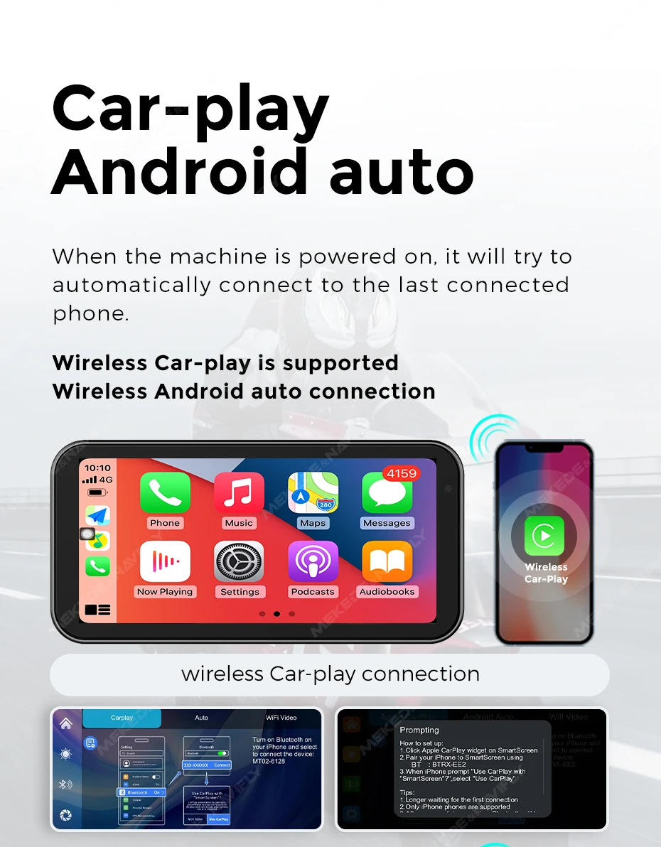 Utilisation écran moto CarPlay sans fil POUR MOTO