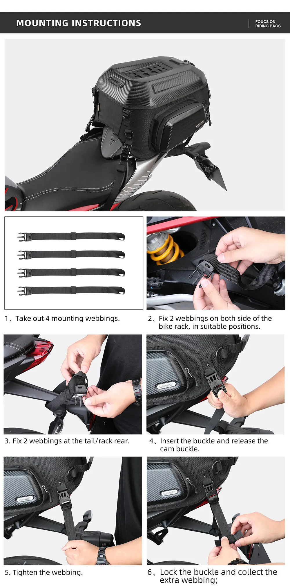 Sac de selle arrière POUR MOTO image 19