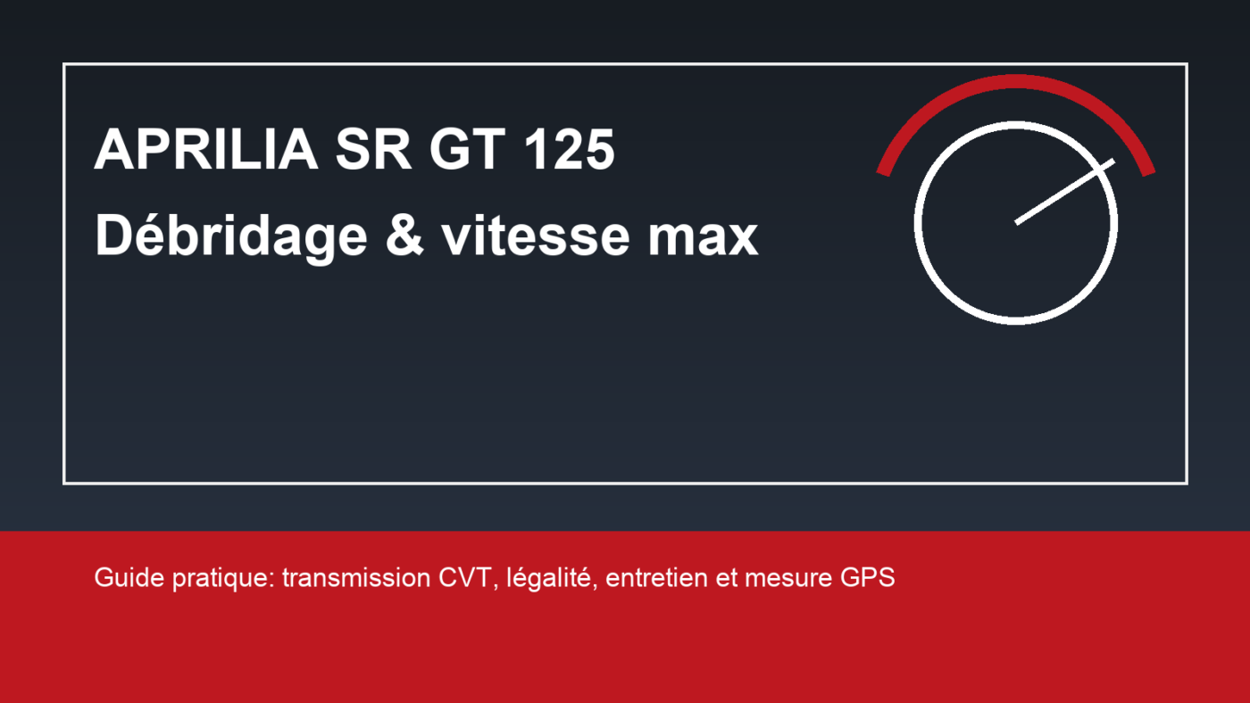 aprilia sr gt 125 débridage vitesse max
