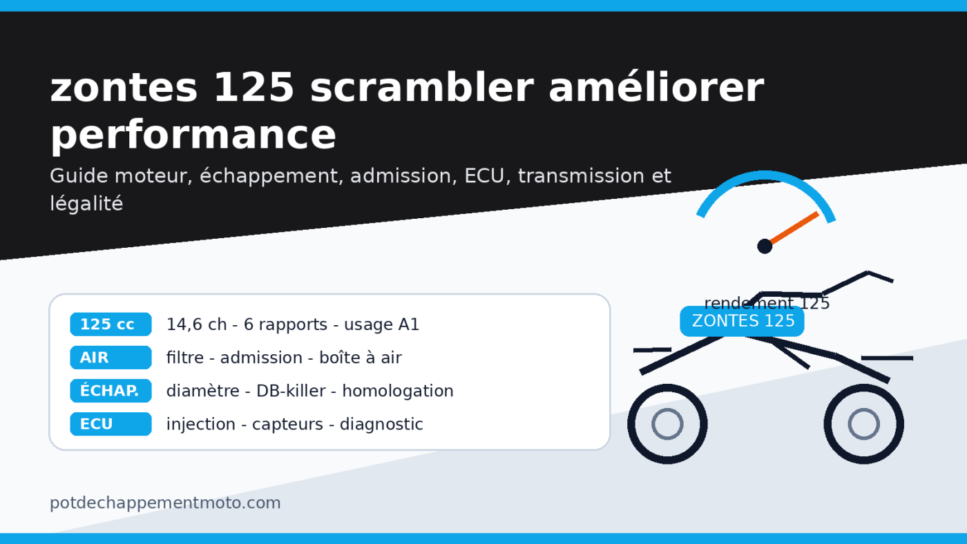 zontes 125 scrambler améliorer performance
