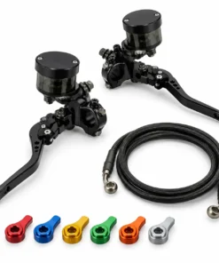 Maître-cylindre hydraulique moto 14 mm avec levier CNC et durite 1200 mm