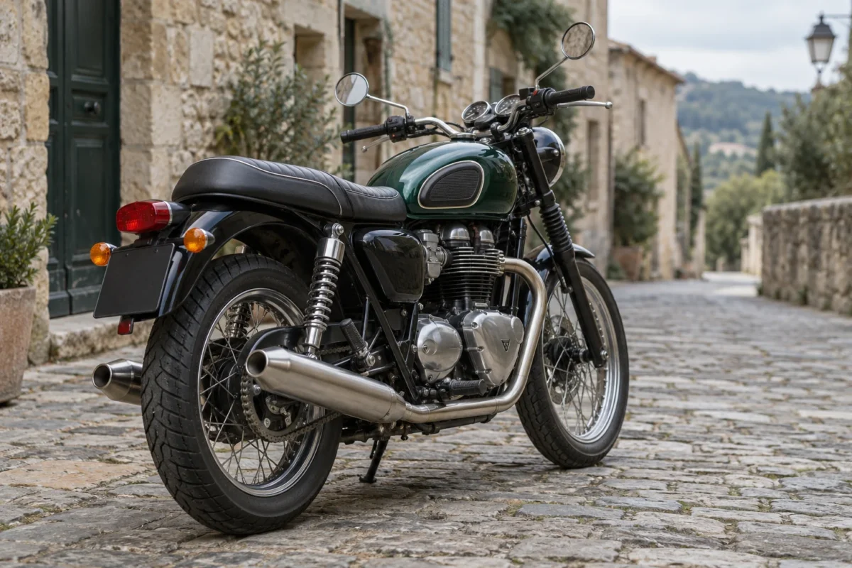 Échappement Triumph Bonneville T100 à double sortie