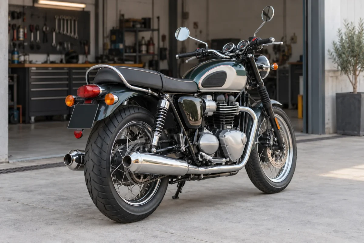 Échappement Triumph Bonneville T120 à double sortie 2-en-2